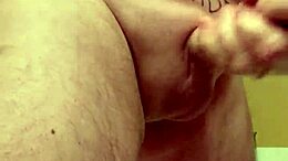 A sixty-five years young bisexual gay enjoying himself with an average sized cock.