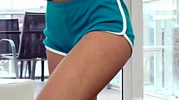 Candice hops a rope at Club Sweethearts and gets a big cock