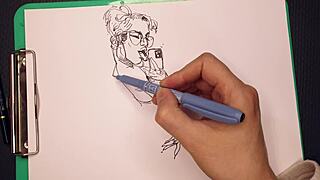 The creative adult content creator brings sexy models to life through rapid sketches