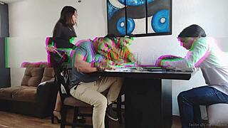 Hot teacher gets gang banged by horny students on cam