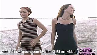 Two young women flashing their piercings in public