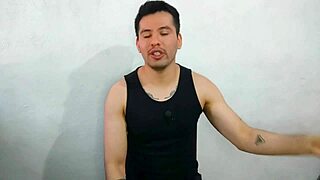 Young lad gives blow job to his friend's big cock