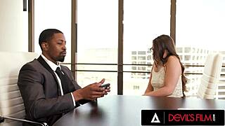 Big cocked monster plumbs reality star's office ass