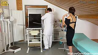 Gyno chair exam turns kinky with cum and machine