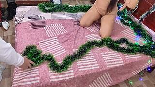Christmas blowjob to my big assed stepmother