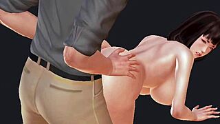 3D animated hentai with big boobed woman getting fucked
