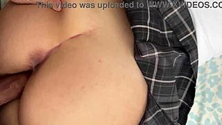 Step-daughter gets daddy hard while doing her homework