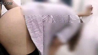 Public fitting room action with horny Filipina in part 2