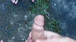 Wild Blowjob and Milk Play in the Backyard, So Naughty!
