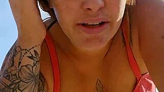 I'm recording a video on the beach and provoking the guys
