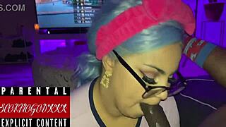 Latina babe gives handjob to Monster cock
