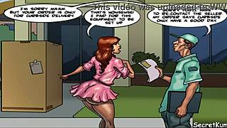 Big-boobed cougar gets gangbanged by BBCs in 3D porn
